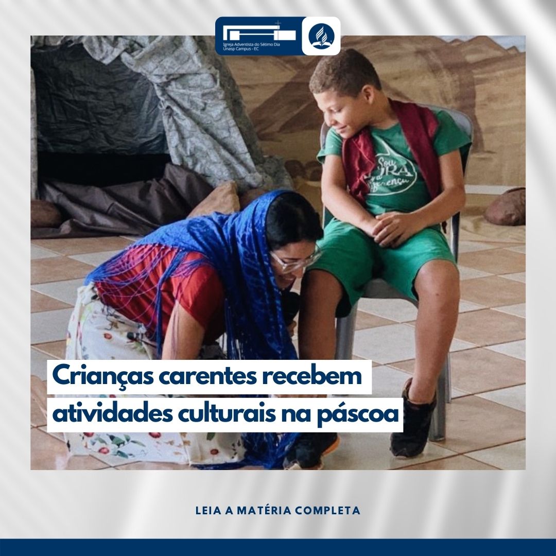 Crianças carentes recebem atividades culturais na Páscoa